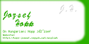 jozsef hopp business card